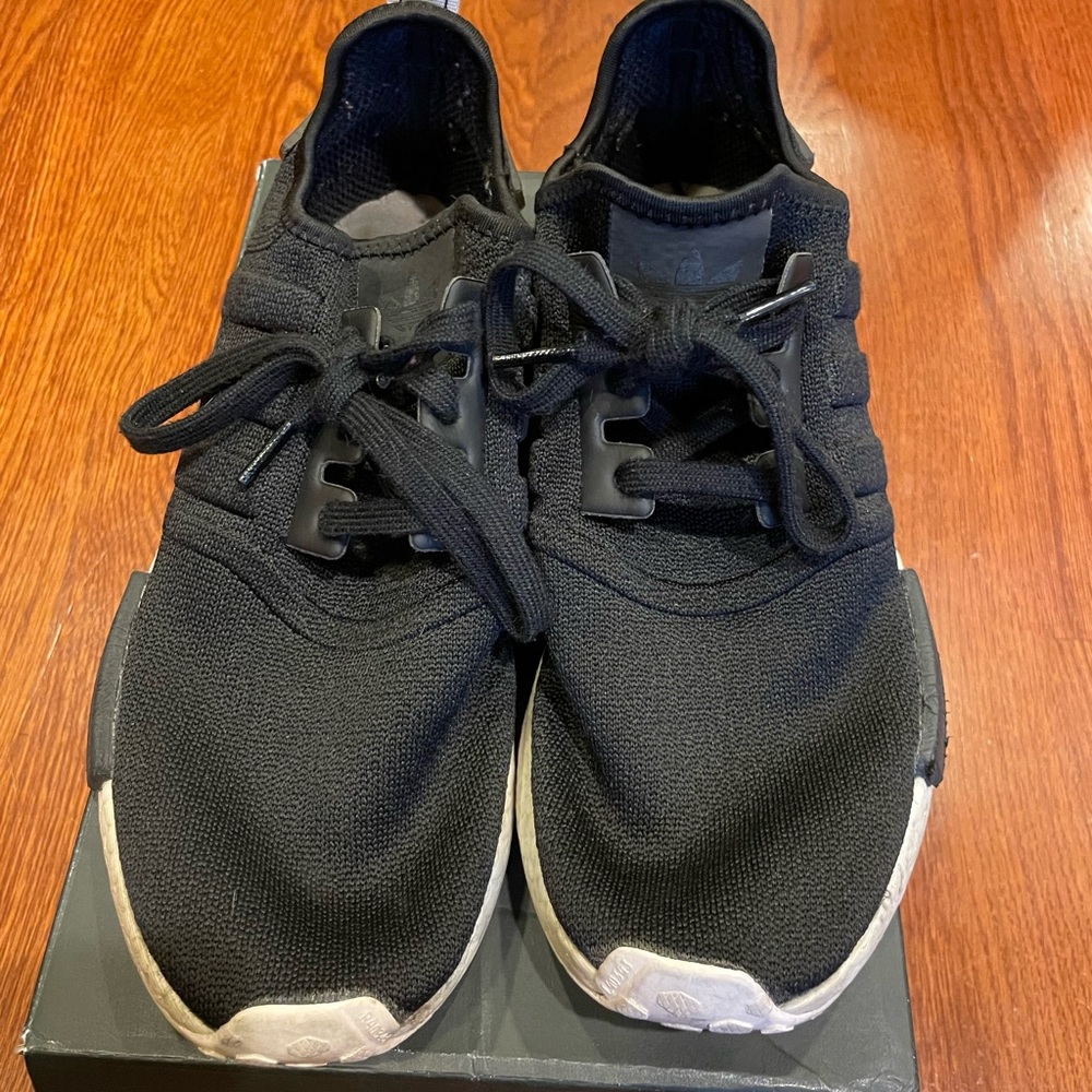 Adidas NMD R1 Womens Size 10 Black Athletic Comfort Running Shoes.